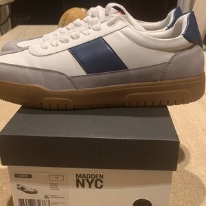 Madden White, Gray, and Blue Men's Sneakers Size  11